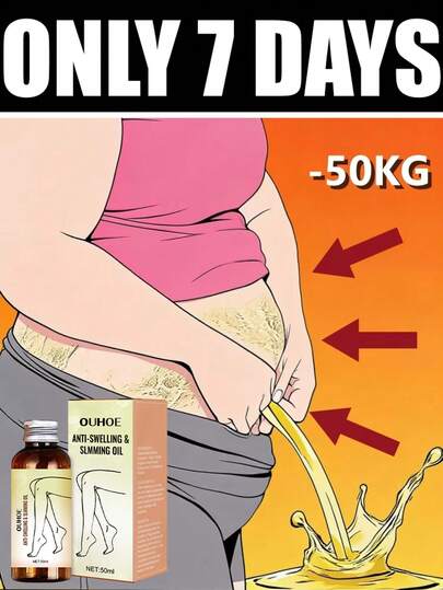 Body Slimming Oil For Leg Swelling Relief, Muscle Firming & Lymphatic Drainage, Angelica Ginger Formula For Contouring