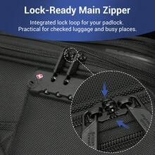 TSA Lock 360° Spinner Wheels Expandable Lightweight Softshell Polyester Luggage Carry-On, Cabin, 20/24/28 Inch Suitcase & 3-Piece Set For Travel - Black - View 7