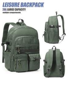 Mochila escolar de gran capacidad, mochila para estudiantes de secundaria y universidad, mochila de viaje casual de alta capacidad para mujeres, mochila de negocios para hombres para computadora portátil de 15.6 pulgadas, mochila de trabajo con múltiples funciones y capas, mochila para viajes al aire libre, escuela secundaria y universidad, adecuada para viajes de trabajo, escuela y actividades al aire libre, regalo para niños y niñas - Multicolor - Ver 10