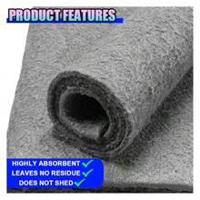 Thickened Magic Car Cleaning Cloth Non-Streak Lint Reusable Automotive Window Cleaning Rag Strong Water Absorbent Microfiber Vehicle Washing Towel For Mirror Glass Kitchen 5PCS - Xám - Xem 4