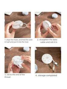 Data Cable Organizer, Cable Winder, Earphone And Mobile Phone Cable Organizer, Portable Cable Winder - Multicolor - View 4