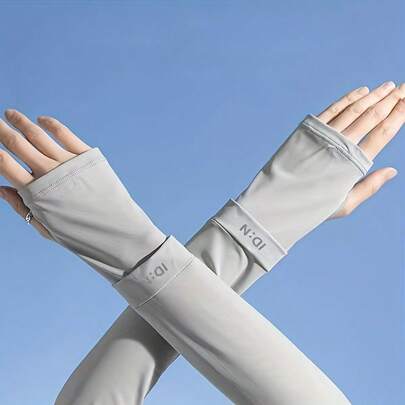 New Summer Ice Sleeves, Breathable Thin Loose Plus Size Ice Sleeves, Unisex Outdoor Driving Cycling Arm Sleeves