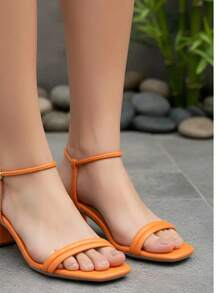 Women Heeled Sandals - 橘色 - 查看 10