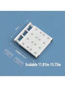 1pc Stackable Closet Organizer Shelf, Expandable Storage Rack For Wardrobe, Cabinet, Kitchen, Dorm, Bathroom - White - View 10