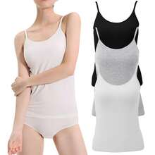Comfortable Wire-Free Sports Bra With Padded Straps For Home & Workouts Black, White, Gray 3-Piece Set - Đen + Trắng + Xám - Xem 3