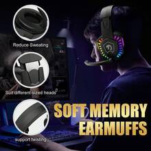 ATTACK SHARK Wired Rainbow LED Backlit Keyboard & Mouse, Headphones With Microphone, Gaming Mouse & Mouse Pad, Compatible With PC, Xbox And PS4 - View 6