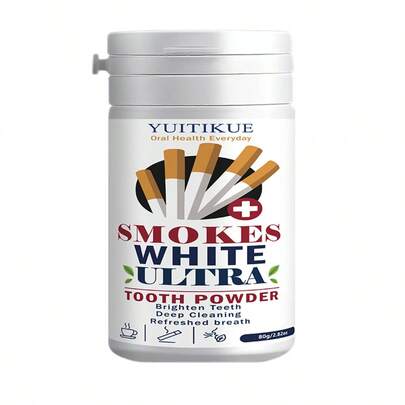 Polvo blanqueador de dientes, diseñado especialmente para fumadores, limpieza profunda y aclarado, sabor a menta fresca