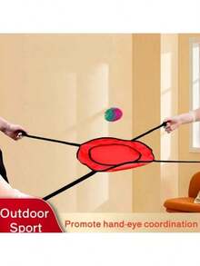 2-Player Interactive Outdoor Toss Game - Double The Fun, Oxford Cloth, Includes Random Stretch Ball Bag, Suitable For Family Sports And Entertainment, Indoor/Outdoor Use - Multicolor - View 3