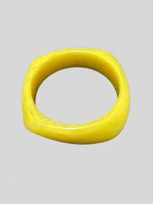 1 chiếc vòng tay nhựa bản rộng, bất đối xứng, thời trang, phù hợp cho nữ. - vòng đeo tay - Xem 5