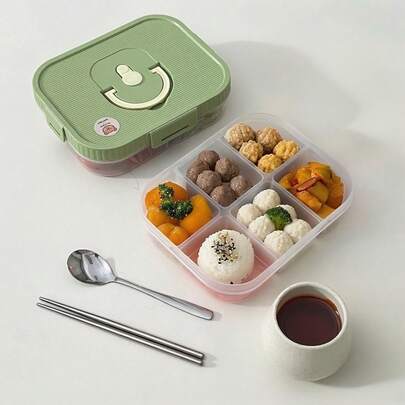 Hộp cơm trưa bằng nhựa hình chữ nhật di động có tay cầm, hộp cơm bento có thể hâm nóng bằng lò vi sóng, hộp đựng thức ăn, salad và trái cây kín chống rò rỉ, hộp cơm trưa nhiều ngăn dung tích lớn có thể tái sử dụng, thích hợp cho học sinh và người lớn sử dụng ở trường học, văn phòng, cắm trại ngoài trời, dã ngoại, du lịch, chuẩn bị năm học mới.
