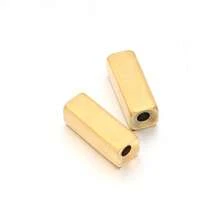 2个/包 不锈钢矩形管状隔珠，用于手工珠宝DIY的矩形隔珠，手链隔珠 - 長方管珠 - 查看 9