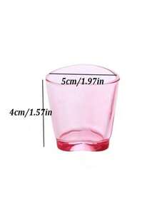 4/8件套心形迷你酒杯套装，透明可爱迷你酒杯，酒吧杯，情侣杯，龙舌兰酒心形杯，适用于伏特加、葡萄酒等，适用于派对、节日、婚礼、聚会、鸡尾酒会、情人节、斋月等场合，优质塑料材质，30毫升容量 - 彩色 - 查看 3