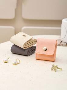 1 chiếc túi đựng trang sức mini, túi bảo quản trang sức, hộp đựng nhẫn, hộp đựng bông tai bằng da, túi cuộn trang sức nhỏ đa năng di động, thích hợp đựng bông tai, nhẫn, khuyên tai, món quà hoàn hảo cho Ngày Valentine, Giáng sinh và mùa tựu trường. - Nhiều màu - Xem 7