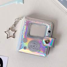 1个闪亮星形主题2英寸证件照卡套，闪亮迷你相册钥匙扣吊坠（女士款） - 相簿 - 查看 8
