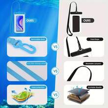 6/12/24Pcs  Phone Pouch With Lanyard Waterproof Multi-Color Storage BagConvenient Lanyard Design: Equipped With A Detachable Lanyard For Easy Carrying And Hanging, Perfect For Hands-Free Use During Outdoor Adventures Like Boating, Hiking, And Beach Trips. - Multicolor - View 7