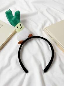 1件装蔬菜水果毛绒吸睛包包头箍小众设计头饰支持卡通宽边定制 - 彩色 - 查看 3