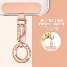 Cordón para teléfono premium, dije para teléfono, accesorios para teléfono, soporte de anillo metálico, gancho de anillo de resorte, almohadilla ultrafina universal - Multicolor - Ver 7