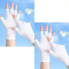 Stay Protected This Summer: Thin Half Finger Sunscreen Gloves For Women - Multicolor - View 11