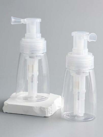 1 pièce Flacon pulvérisateur de poudre de 14 ml, 140 ml, distributeur de poudre de talc, de médicament, flacon de brumisateur de tonique portable, flacon de pulvérisation de poudre sèche de crème de pastèque, avec un design à clapet supérieur et inférieur pour une utilisation pratique, un joint à vis pour empêcher l'humidité de la poudre, un ressort externe pour une distribution de poudre propre, une éjection de poudre de style pompe avec une répartition abondante et uniforme