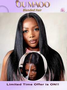 30英寸巴西原生发 5*5 200% 密度 即戴即用免胶假发 人发混纺 预拔毛 预剪直发 透明蕾丝前假发 女士人发混纺假发 无需胶水 蕾丝前闭合 即戴即用 无需胶水 自然黑 - 自然色&黑色系 - 查看 2