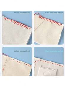 1PC Easy Stitching Tool DIY Hand Sewing Aids Durable Plastic Home Sewing Edge Lockstitch Sewing Tool For Beginners & Seniors Sewing Accessory Ergonomic Design - Trắng - Xem 2
