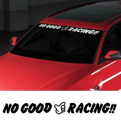 JDM Creative No Good Racing Graphics Decor Sticker Car Windshield Window Decal For Audi BYD