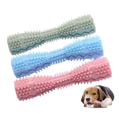 1pc Dog Chew Toy, Pet Leakage Food Toy, TPR Dog Toothbrush Grinding Teeth Stick, Pet Supplies