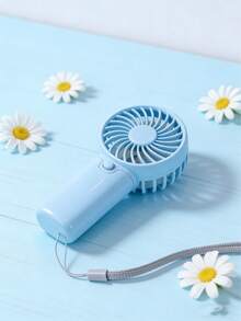 1pc Mini Handheld Fan With Wrist Strap, 1 Wind Speed Setting, Requires AAA Batteries (Not Included) - Multicolor - View 12