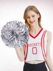 Pompons da cheerleading, pompons da ballo, pompons da competizione sportiva, adatti per basket, eventi sportivi, danza, ginnastica, ballo di gruppo, applicabili a vari eventi di scena - Fiore Flash - Visualizzare 3