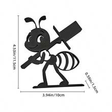 1个蚂蚁造型卷纸架 | 浴室创意装饰品，多功能纸巾收纳工艺品，塑料材质（不含纸巾） - 彩色 - 查看 8