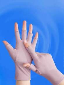 Stay Protected This Summer: Thin Half Finger Sunscreen Gloves For Women - Multicolor - View 14