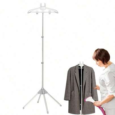 Ironing Rack, 1 Folding Retractable Hanging Iron Rack, Adjustable Retractable Rack, Handheld Steam Iron Rack, Suitable For Ironing Jackets And Fabrics, Portable Folding Hanger, Household Steam Ironing Accessories