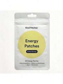 2 X Kind Patches |   Energy Patches Extra Strong |   30 Energy Patches: Natural Ingredient, Caffeine And Red Ginseng, Vegan, 1 Month Pack - 1 gói - Xem 7