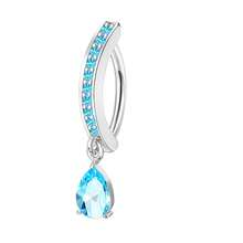 1件装不锈钢锆石镶嵌简约甜美肚脐饰品（女士款） - 彩色 - 查看 10