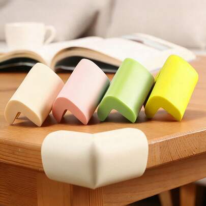 4pcs Baby Table Corner Guards, Children's Soft Bumper Corner Protectors, Infant Table Corner Anti-Collision Stickers, Baby Anti-Collision Table Corner Protective Pads, Household Furniture Anti-Collision Stickers, Table Edge Soft Covers, Protective Edge Wraps