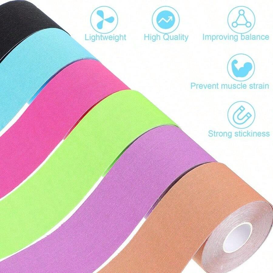 Elastic Sports Kinesiology Tape High-Strength And Highly Elastic Muscle Tape Suitable For Fitness Training(2.5cm*5m) - Multicolor - View 1