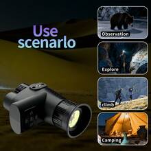 Suier Professional Night Vision Goggles, Adult Headband & Handheld Monocular Night Vision Device; Starlight Sensor; 500-Degree Field Of View Compensation; 7X Optical Zoom And 8X Digital Zoom; Portable Design For Convenient Carrying, Suitable For Outdoor Adventure, Camping, Photography And Observation! - View 11