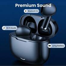 无线耳塞，真无线蓝牙耳机 - 兼容苹果和安卓系统，内置麦克风，防汗，白色 - 查看 2