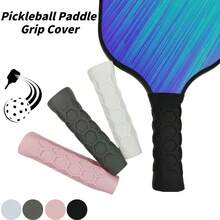 1 pieza Funda de agarre para raqueta de pickleball, protector de mango de silicona de alta elasticidad, accesorio de agarre para raqueta de pickleball, funda de agarre de silicona absorbente de sudor para raqueta de tenis/bádminton - Ver 3