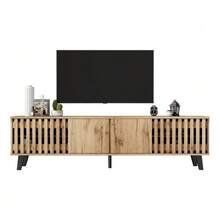 Television Stands & Entertainment Centers - Natural Wood - View 12
