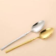 4/6/8/12pcs Stainless Steel Gold Cutlery Set, Suitable For Restaurant, Hotel, Kitchen, Party, Picnic, Dishwasher - Gold - View 3