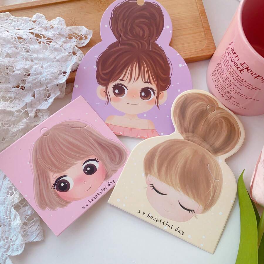 50/100pcs Hair Accessory Packaging Cards, Hair Clip & Pin Packaging Paper Cards, DIY Hair Accessory Materials And Jewelry Components