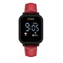 ZOEA Couple Digital Watches - 錶帶:紅色/錶殼:黑色 - 查看 1