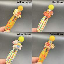 4 Pony Pendant Ballpoint Pens | Creative And Cute Pony Doll Design, Metal, Medium Point, Twistable, Year Of The Horse Stationery - Multicolor - View 5