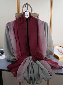 1pc Spring/Summer New Lightweight Chiffon Printed Scarf/Shawl, Sunscreen Scarf Suitable For Daily Use - Multicolor - View 4