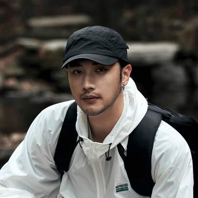 1顶新款Niche户外短檐棒球帽，男士夏季速干透气休闲跑步运动防晒帽，纯色，涤纶材质，不防风，四季皆宜