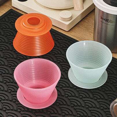 Portable Travel Coffee Filter Cup PP 40° Angled Curved Bottom Fits Most Bottles