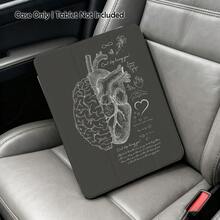 1pc Heart Pattern Painted Tablet Protective Case With Stand, Compatible With Samsung A9/A9+/S9/S9FE/A11/A11+/S11/S10 FE/S10 FE+/S10 Lite, Apple Air 5/6, , , Honor, Matepad, , And Other Popular Models. Foldable Anti-Bending, Auto Wake/Sleep Function, Built-In Pen Slot, Triple-Fold Stand - Perfect Daily Protection, Ideal Gift - Multicolor - View 7