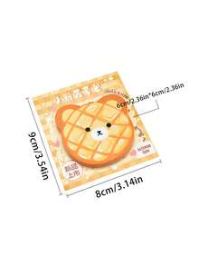 6pcs Cute Animal & Food Shaped Memo Pads, Cartoon Bread Design Sticky Notes, Children Memo Paper - Multicolor - View 6
