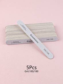 5Pcs/10Pcs/20Pcs/50Pcs Thin Gray Straight Nail Files, Double-Sided Buffing Blocks, Professional Wooden Nail Files, 100/180 Grit, 180/240 Grit, Nail Salon Manicure Pedicure Tools - Grey - View 12